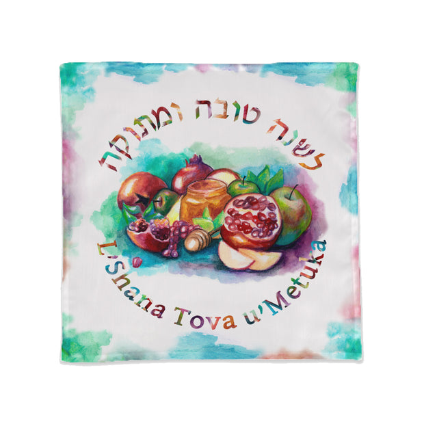 Apples, Honey and Pomegranate Rosh Hashanah Challah Cover