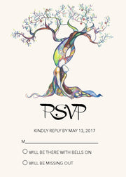 Love Tree Wedding Invitation & Response Cards - Anna Abramzon Studio