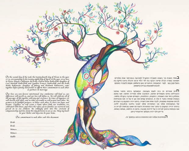 Love Tree Lesbian Ketubah - Anna Abramzon Studio