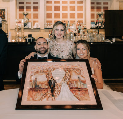 A Chicago Love Tree Ketubah for Blake and Danielle (my baby sister!)