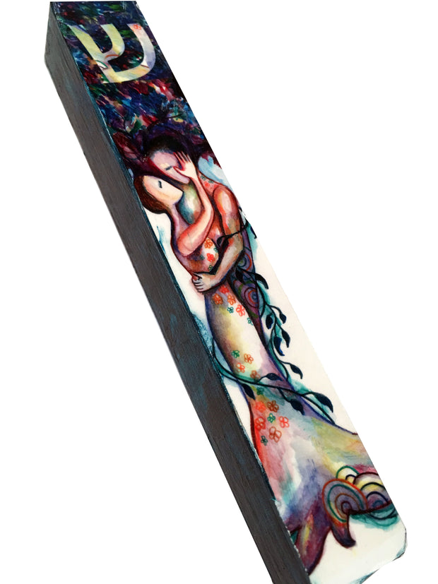 Blue Love Tree 3 Mezuzah Case
