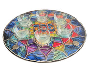 Stained Glass Mandala Painted Seder Plate