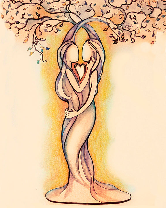 Lesbian Love Tree Art Print
