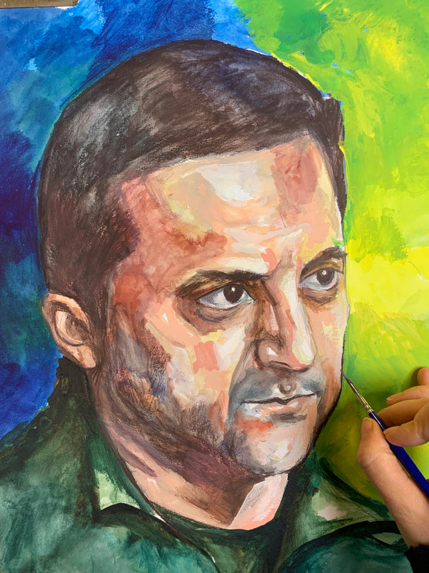 Volodymyr Zelenskyy Portrait Original Painting