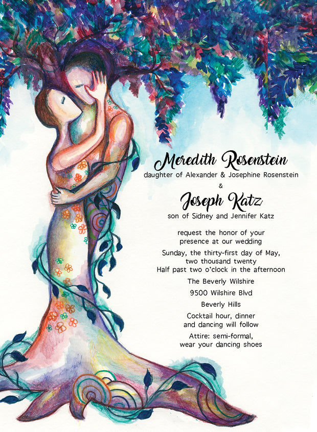 Love Tree 3 Wedding Invitation & Response Cards - Anna Abramzon Studio