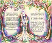 Colorful Mystical Forest Ketubah - Anna Abramzon Studio