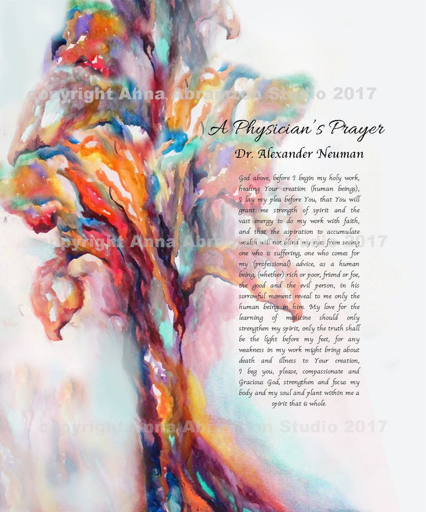 Tree of Life Physician's Prayer Customized Doctor Gift - Anna Abramzon Studio
