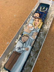 Custom Family Portrait Mezuzah Case - Anna Abramzon Studio